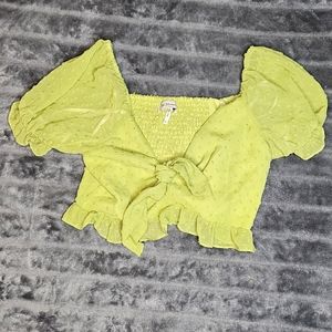 BCBGeneration Front Knot Crop Top